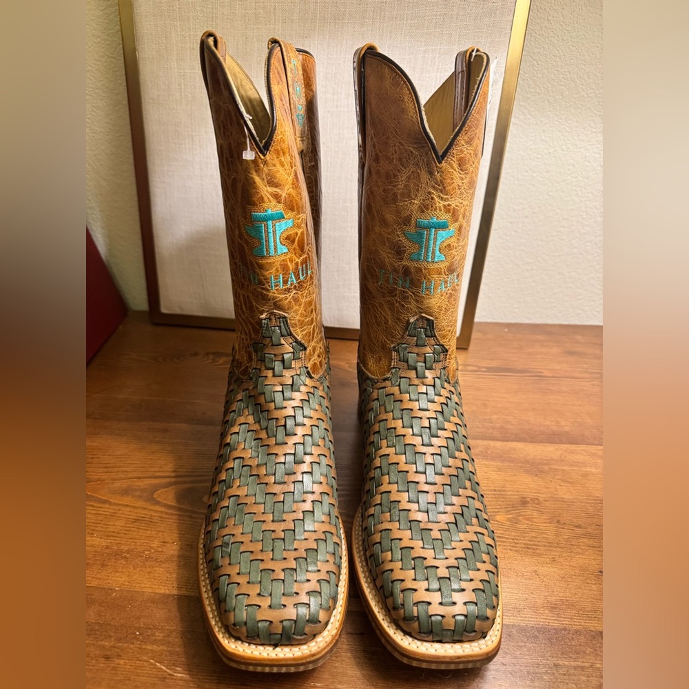 Tin Haul Ladies Horse Sole Sq Toe Boots - Picture 4 of 13
